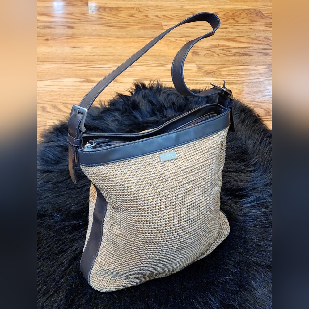 Vintage The Sak Elliott Lucca Shoulder Bag Brown Crochet Women's Purse